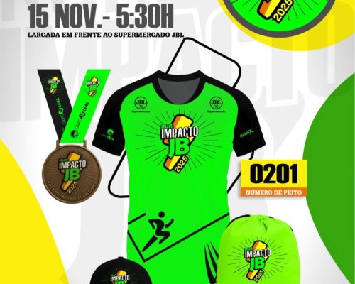 👀 Olha só o que te espera na RUN IMPACTO JB 2025!🎽 Kit Básico do Atleta-✔️ Camisa exclusiva🧢